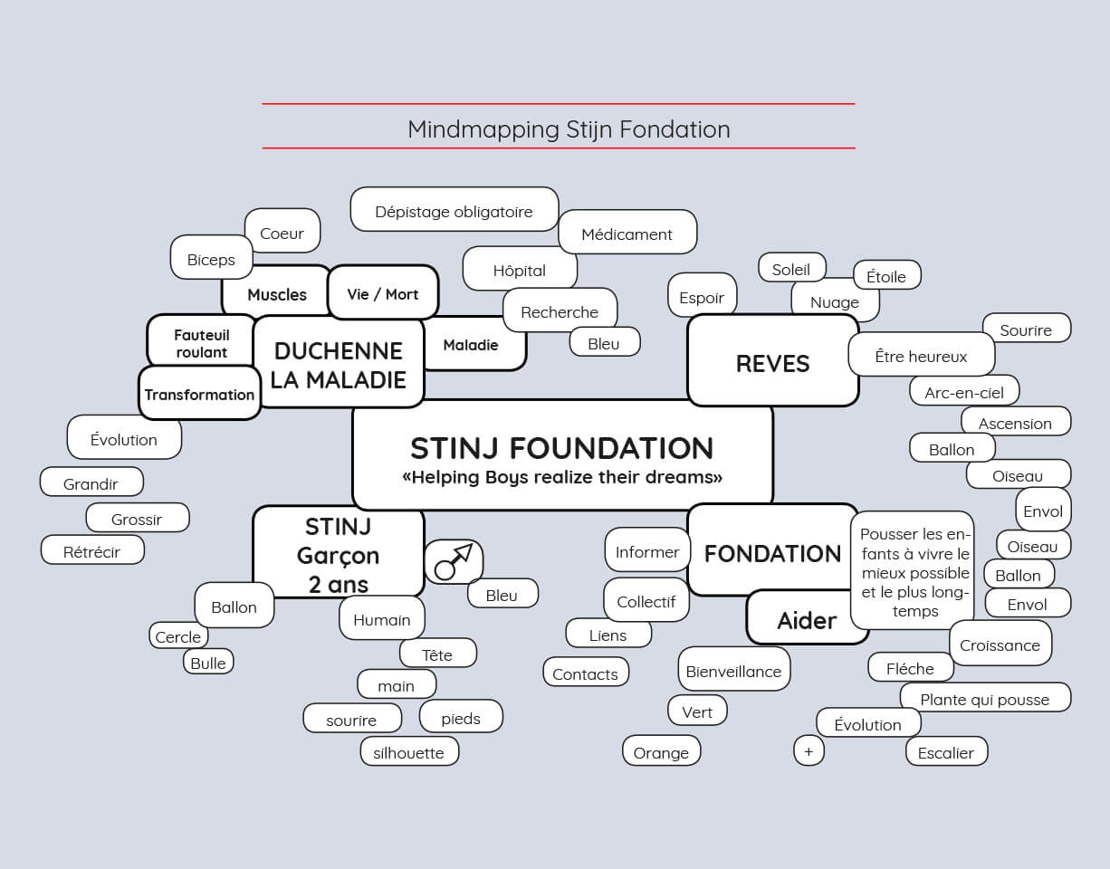 Mind mapping pour le logo de l'association stijn.
