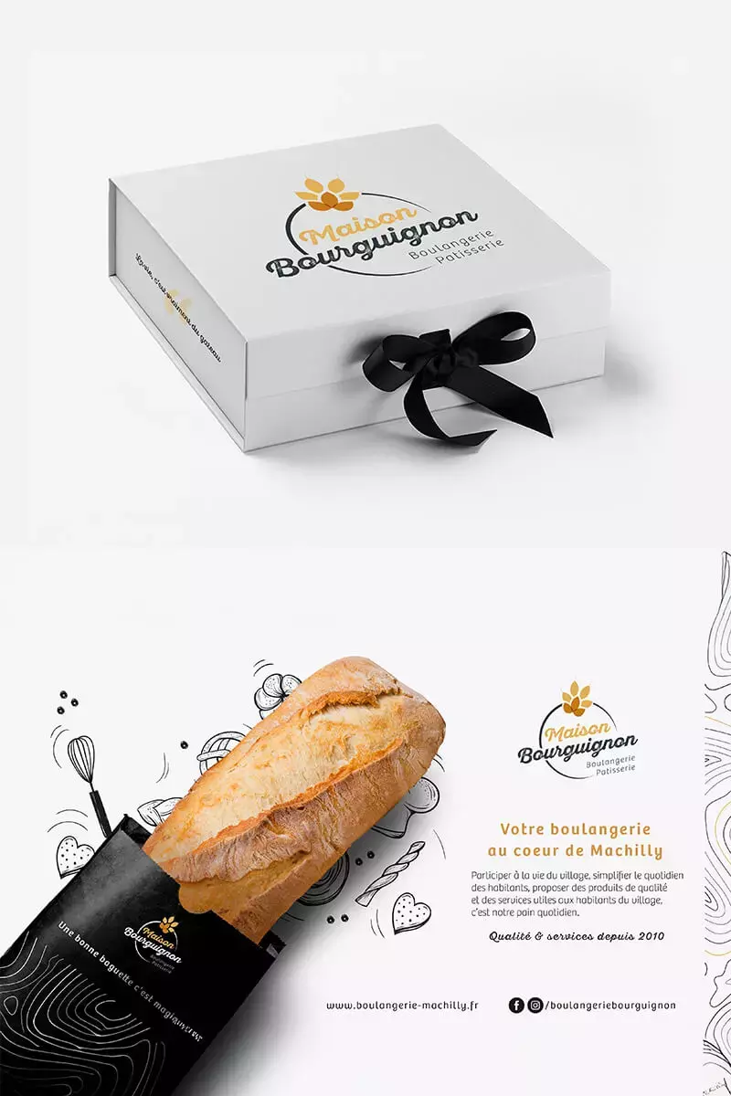 Logo "Label" Bourguignon sur supports de communication.