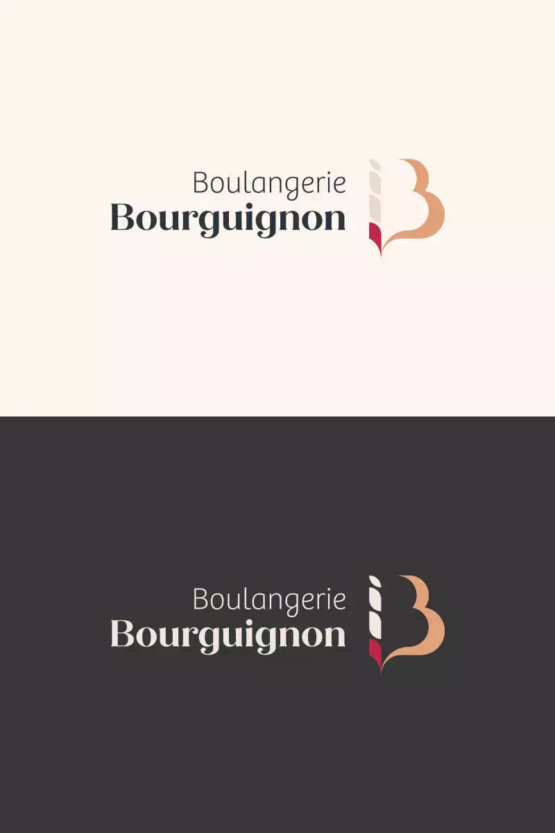 Logo moderne pour la marque Bourguignon.