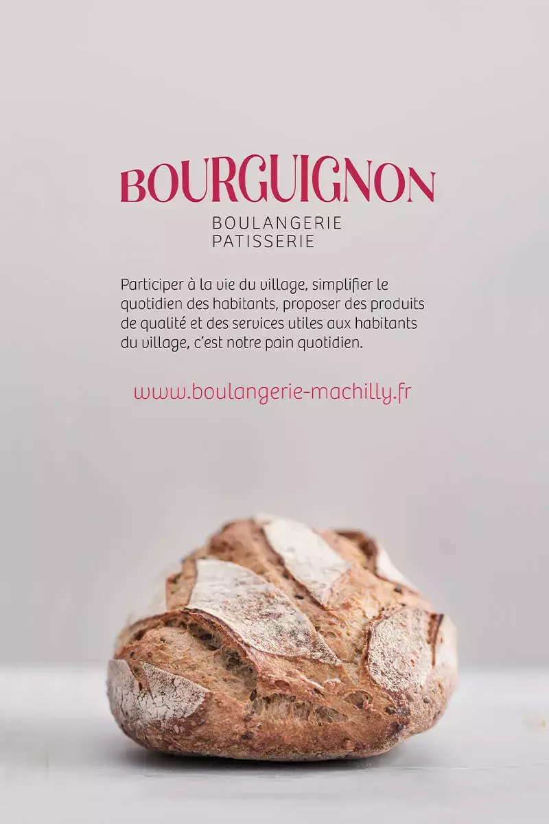 Logo typographique Bourguignon sur une affiche.